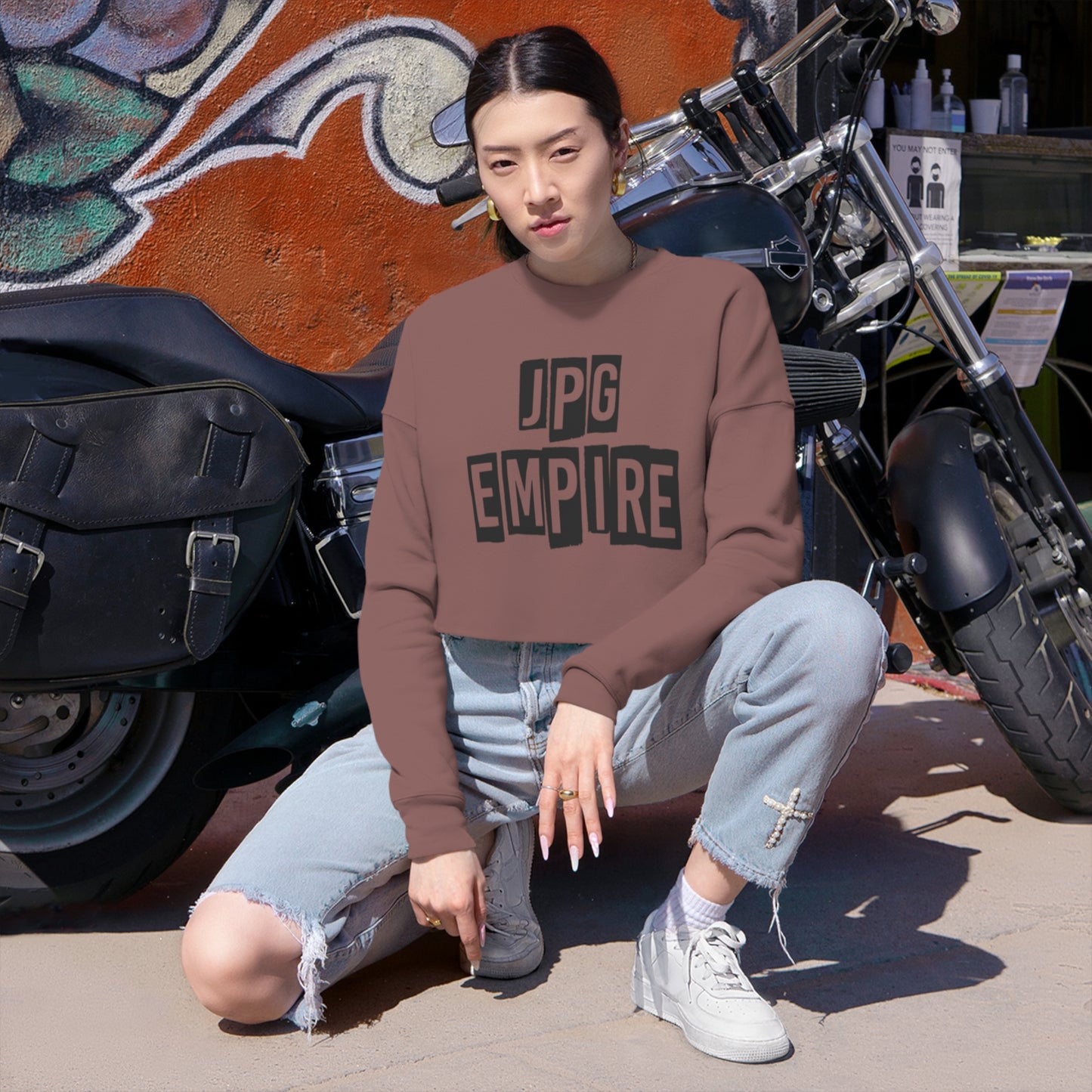 JPG EMPIRE BLOX Women's Cropped Sweatshirt